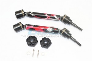 GPM TXMS123XHEX HARDEN STEEL+ALUMINUM F/R ADJUSTABLE CVD DRIVE SHAFT+HEX ADAPTER (SPLATTER PAINT VERSION) TRAXXAS 1/10 MAXX MONSTER - MIX2 - TXMS123XHEX-MIX2
