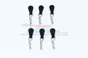 GPM BCM005-BK BODY CLIPS + SILICONE MOUNT FOR 1/5 TO 1/8 MODELS -6PC - BCM005-BK
