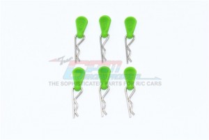 GPM BCM005-BK BODY CLIPS + SILICONE MOUNT FOR 1/5 TO 1/8 MODELS -6PC - GREEN - BCM005-G