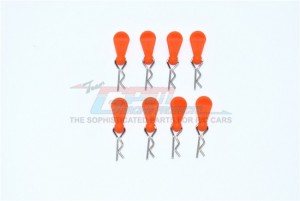 GPM BCM006 BODY CLIPS + SILICONE MOUNT FOR 1/10 MODELS - BCM006-OR