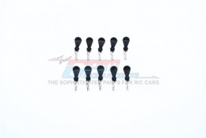 GPM BCM007 BODY CLIPS + SILICONE MOUNT FOR 1/16 TO 1/18 MODELS - BCM007-BK